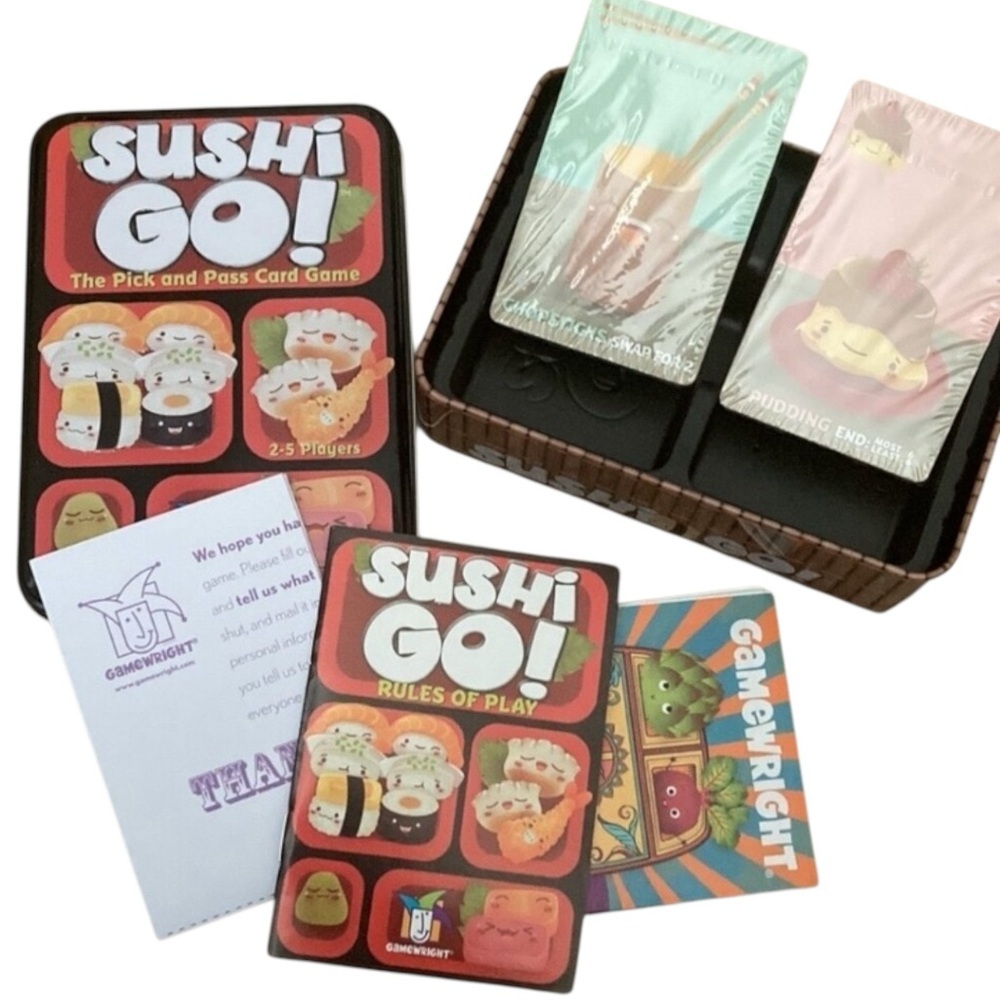 NEW Gamewright Brand Sushi Go! - The pick and pass card game - family fun night